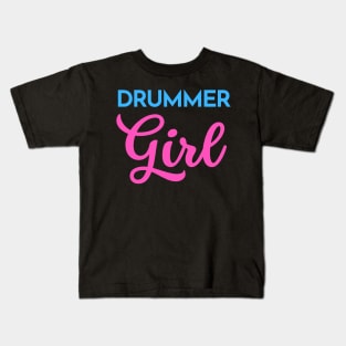 Drummer Girl Kids T-Shirt